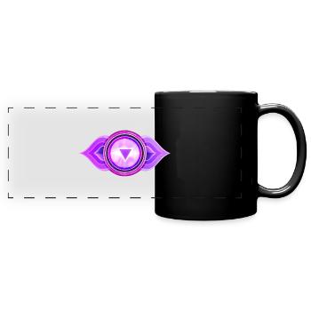 Third eye Chakra, Anja - Full Colour Panoramic Mug - black - Front
