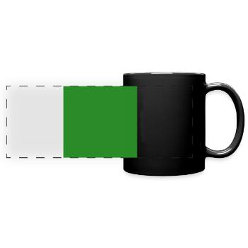 personnaliser le modèle de texture d’arrière-plan vert - Mug panoramique uni - noir - Devant