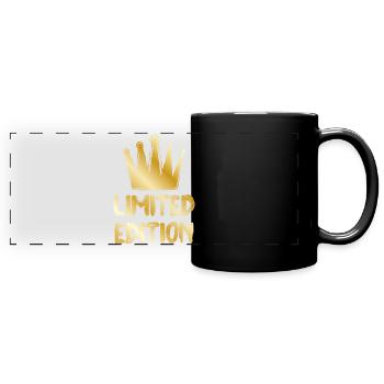 Limited Edition Krone Gold - Panorama-Tasse farbig - Schwarz - Vorne