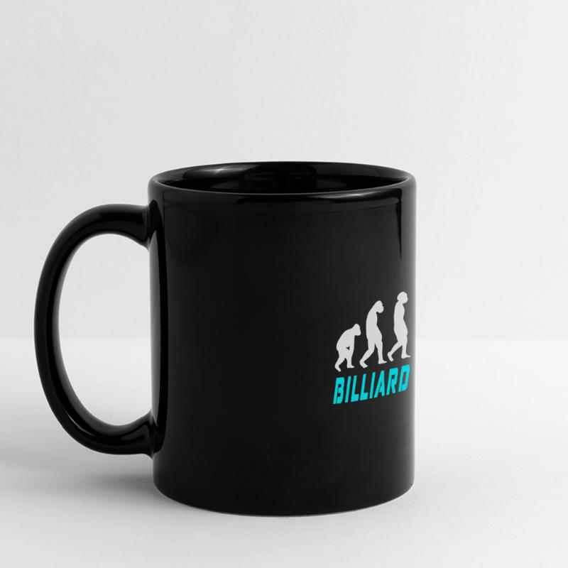 Billard Evolution Design / Geschenkidee Panorama-Tasse farbig