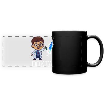 Doktor Arzt Lustig Facharzt Assistenzarzt Beruf - Panorama-Tasse farbig - Schwarz - Vorne