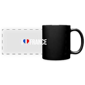 I love France - Full Colour Panoramic Mug - black - Front