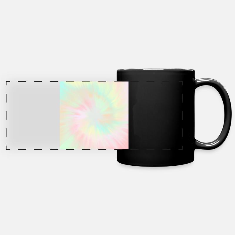 Tie Dye Pastell Tie Dye - Panorama-Tasse farbig - Schwarz
