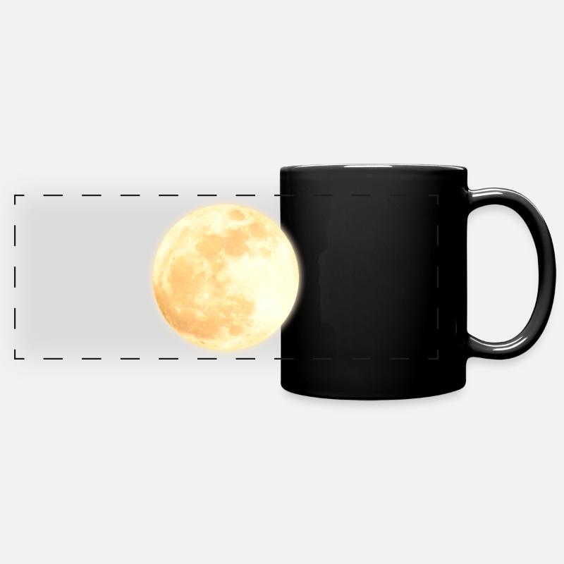 Lune - Mug panoramique uni - noir