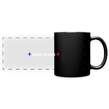 Patrouille de France meeting aérien armée de l'air - Mug panoramique uni - noir - Devant