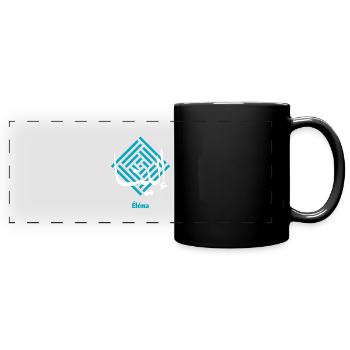 Elena arabic calligraphy - Full Colour Panoramic Mug - black - Front