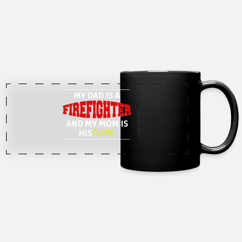 Firefighter - firefighter - Full Colour Panoramic Mug - black
