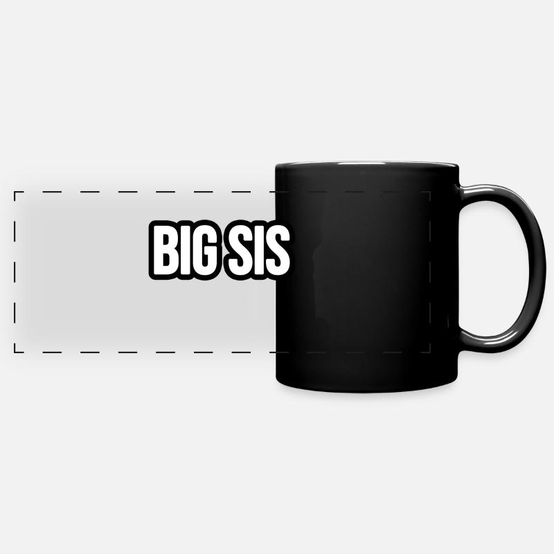 Big Sis - Big Sister - Full Colour Panoramic Mug - black