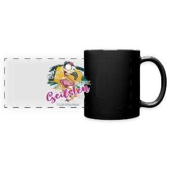Wir sind die Geilsten hier - weiblich - Panorama-Tasse farbig - Schwarz - Vorne