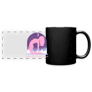 Moonlit Night Rest Pose - Full Colour Panoramic Mug - black - Front