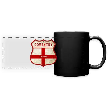 Coventry England Wappen - Panorama-Tasse farbig - Schwarz - Vorne