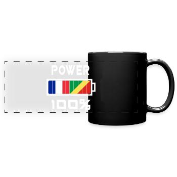 La France et le Congo alimentent 100% - Mug panoramique uni - noir - Devant