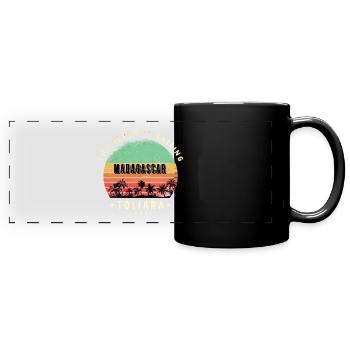Toliara Madagaskar Strand Design - Panorama-Tasse farbig - Schwarz - Vorne