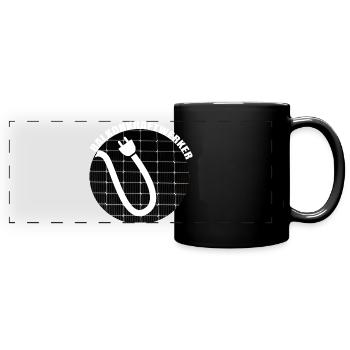 Balkonkraftwerker Vorbild Animation zum Nachahmen - Panorama-Tasse farbig - Schwarz - Vorne