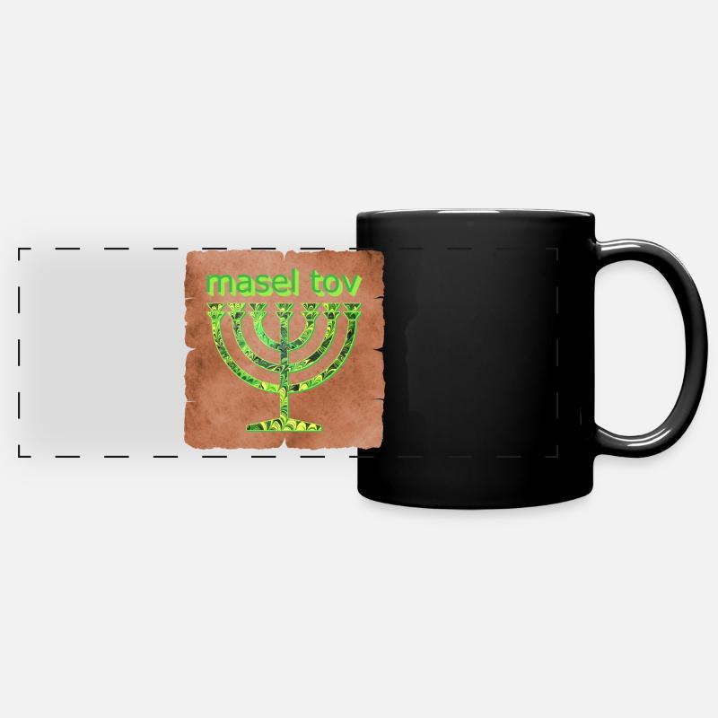 Masel Tov E 35 - Mug panoramique uni - noir