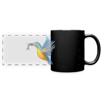Kingfisher Catch Art - Mug panoramique uni - noir - Devant