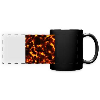 Fiery matter (lava) - Full Colour Panoramic Mug - black - Front