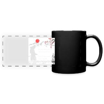 Citation de samouraï Japan Warrior Inspiration Dicton - Mug panoramique uni - noir - Devant