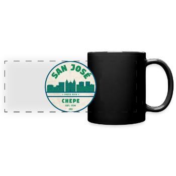 San José Chepe Skyline - Full Colour Panoramic Mug - black - Front