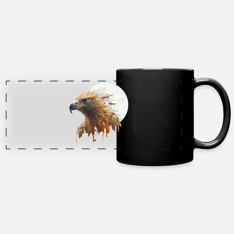 Beautiful American Eagle - Full Colour Panoramic Mug - black