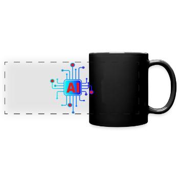 AI Chip - Full Colour Panoramic Mug - black - Front