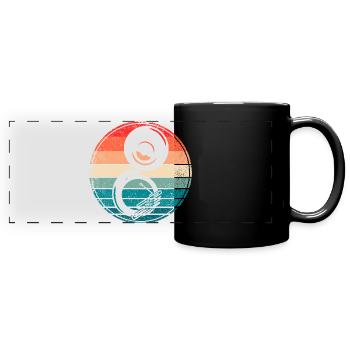 Vintage Sousaphone Retro Marching Band Tuba - Full Colour Panoramic Mug - black - Front