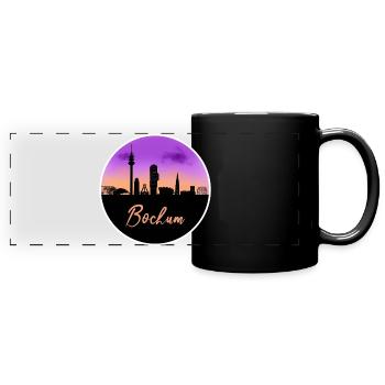 Bochum Fine Skyline - Mug panoramique uni - noir - Devant