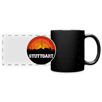 Stuttgart Skyline - Mug panoramique uni - noir - Devant