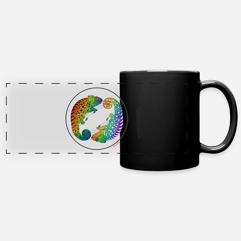 Pride chameleon - Full Colour Panoramic Mug - black