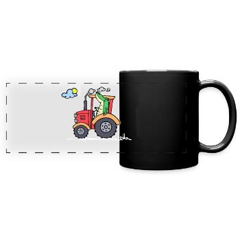 Feld Bauer Tractor Agricultural Machinery Commercial Vehicle - Full Colour Panoramic Mug - black - Front