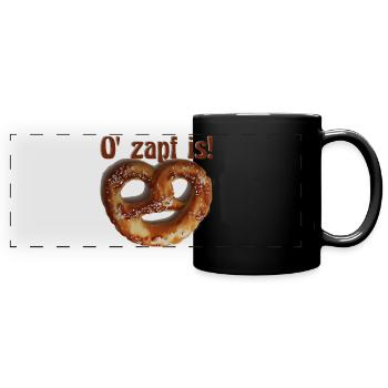 Brezel O' zapft ist - Panorama-Tasse farbig - Schwarz - Vorne