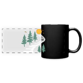 Musical path - Full Colour Panoramic Mug - black - Front