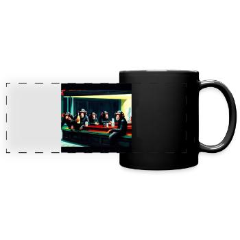 Nightapes at the Diner - Panorama-Tasse farbig - Schwarz - Vorne