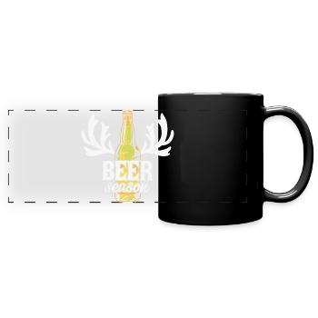 Bier, Bier trinken, Bier Fan - Panorama-Tasse farbig - Schwarz - Vorne