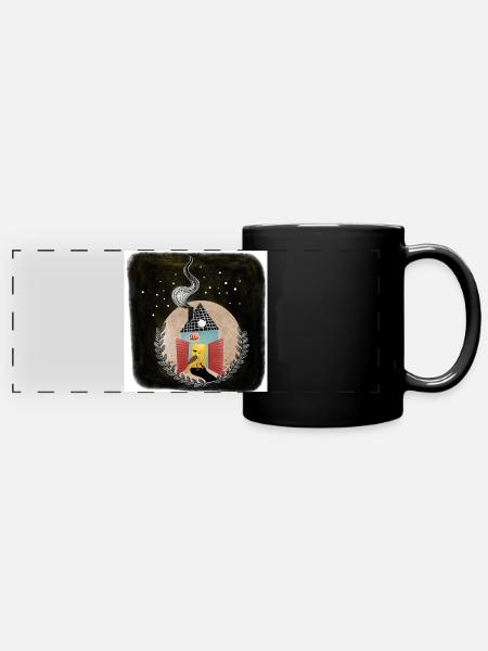 Happy Christmas Time Advent - Panorama-Tasse farbig - Schwarz