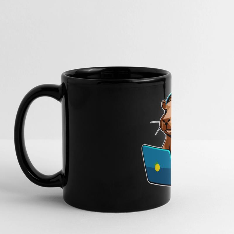Capybara Programmer Coder Computer Full Colour Panoramic Mug