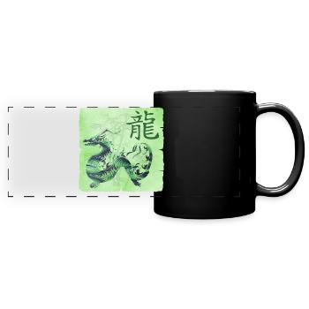 Cerf-volant E 108 - Mug panoramique uni - noir - Devant
