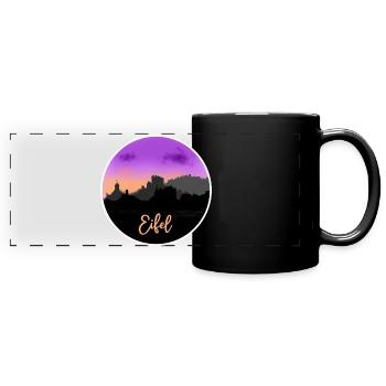 Eifel Fineline Skyline - Panorama-Tasse farbig - Schwarz - Vorne