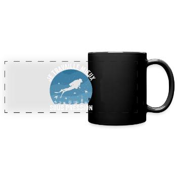 Je Travaille Mieux Sous Pression Plongée - Mug panoramique uni - noir - Devant