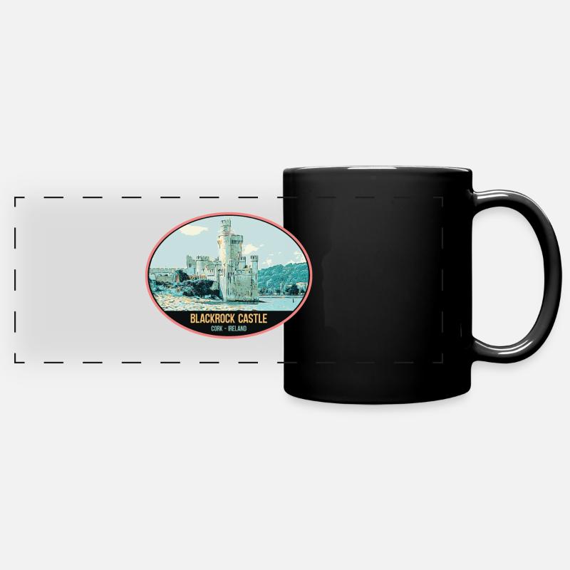 Illustration Blackrock Castle, Cork, Ireland - Full Colour Panoramic Mug - black