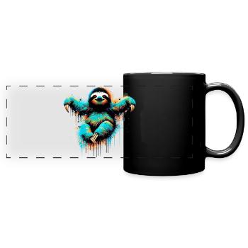 Sloth - Full Colour Panoramic Mug - black - Front