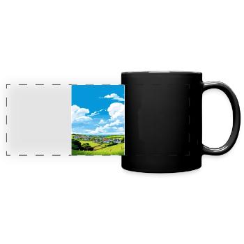 Crantock Cornwall England Reiseposter Souvenir - Panorama-Tasse farbig - Schwarz - Vorne