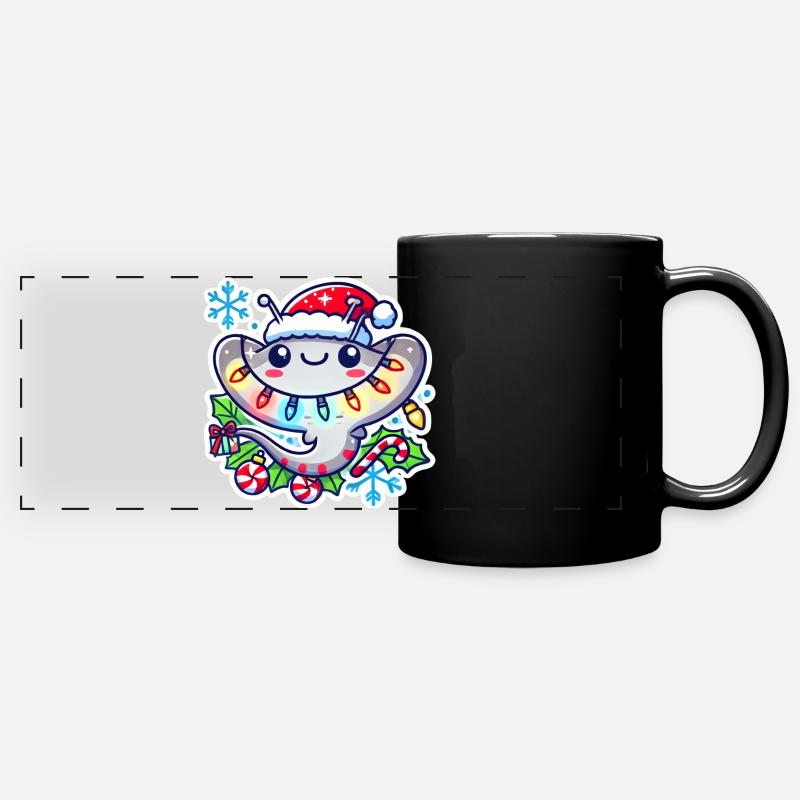 Rayon de joie des Fêtes - Mug panoramique uni - noir