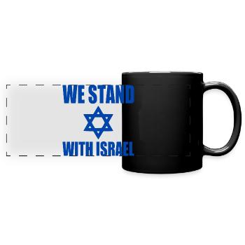 We stand with israel - Mug panoramique uni - noir - Devant