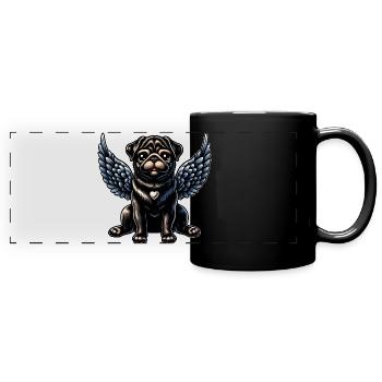 Ange carlin mignon de style baroque gothique - Mug panoramique uni - noir - Devant