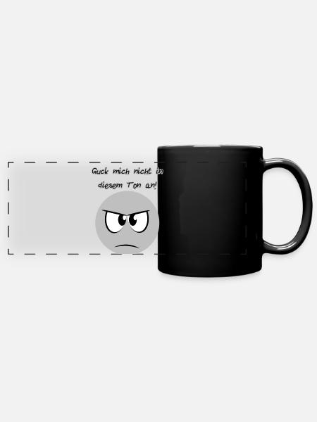 Nicht in diesem Ton - Panorama-Tasse farbig - Schwarz