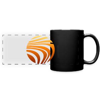 Muster Orange Verlauf - Panorama-Tasse farbig - Schwarz - Vorne