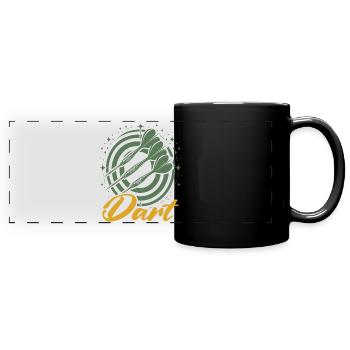 Darts Dart Saying Javelin Sports Gift Idea - Full Colour Panoramic Mug - black - Front