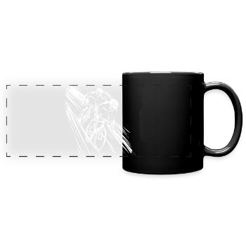 Graphique des cyclistes - Mug panoramique uni - noir - Devant