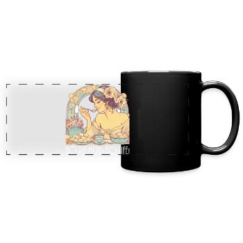 No Pelmeni No Life Woman Cadeau Art Nouveau - Mug panoramique uni - noir - Devant